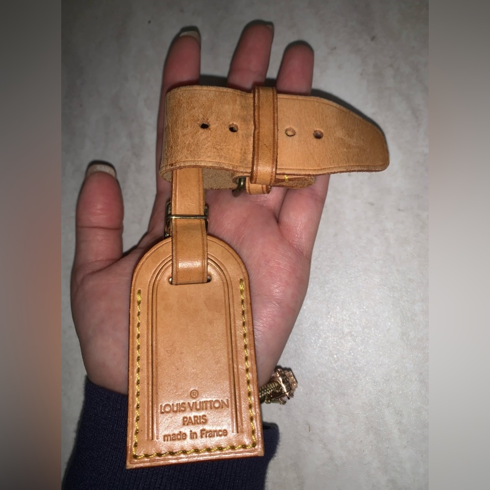 Authentic Louis Vuitton Vachetta Luggage Tag